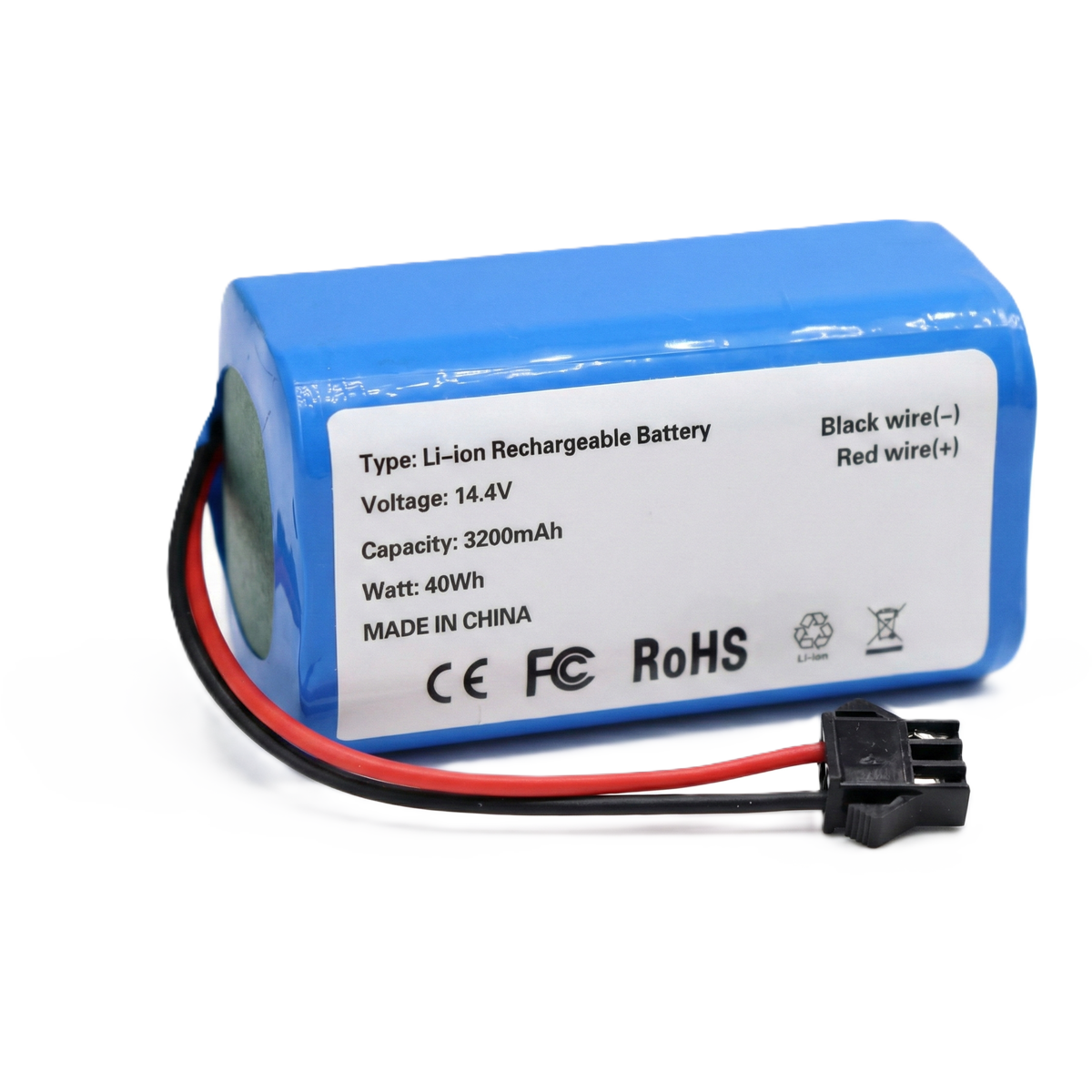 Upgraded 3200mAh Replacement Battery RVBAT700 for Shark ION Robot RV750, RV700, RV720 (3-Pin)
