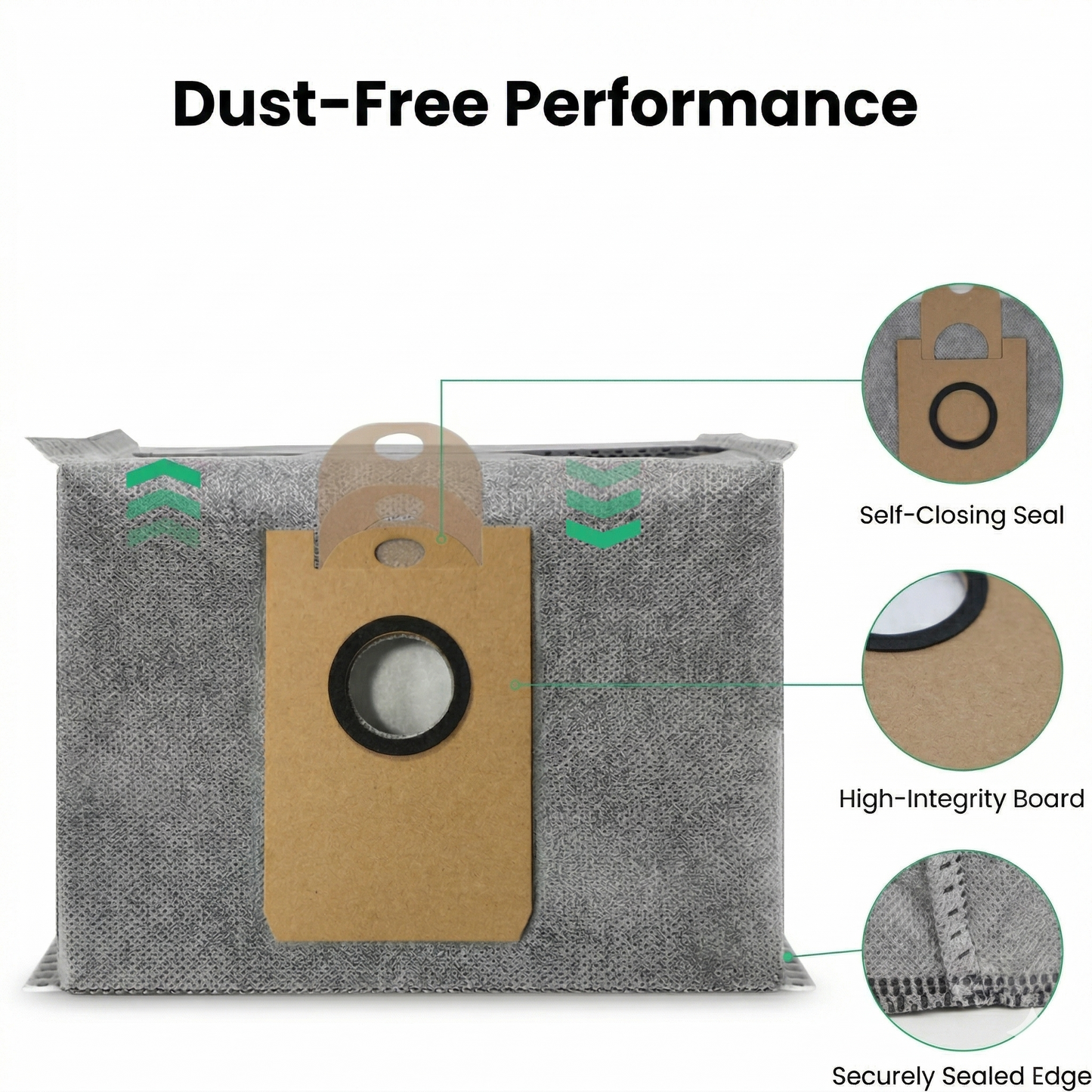 Premium Replacement Dust Bags for eufy Clean L35 Hybrid+, LR30 Hybrid+, LR20 (10-Pack)