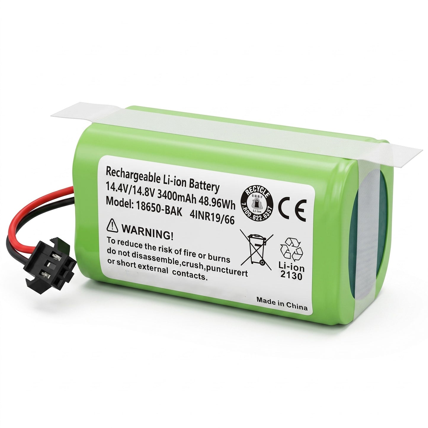 Coredy 14.4V 3400mAh High-Capacity Replacement Battery for Ecovacs Deebot N79 N79S DN622 500 600 Series