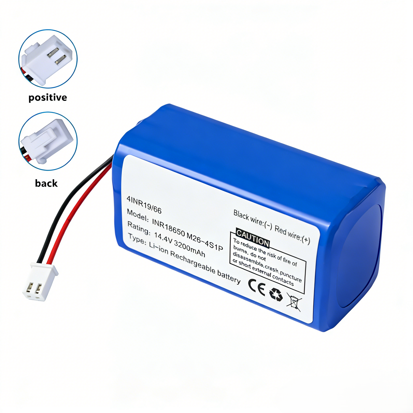 3200mAh Battery Upgrade for Shark ION R85, RV850 & IQ Robot RV1001AE (Replaces RVBAT850)