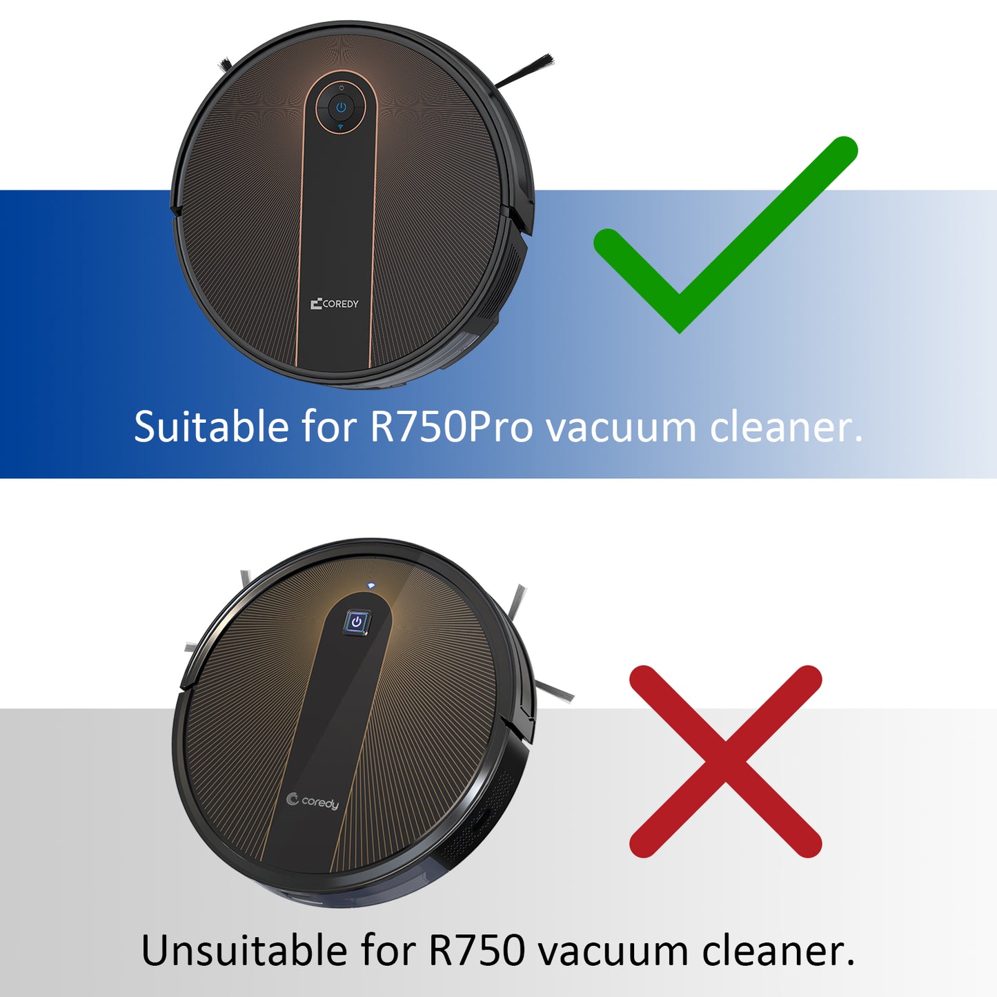 Coredy replace Rolling Brush for R750 Pro Series (R750Pro/R756Pro/R758Pro)