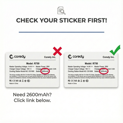 Coredy Robot Vacuum Roller brush motor for R750-3200mAh/2200Pa