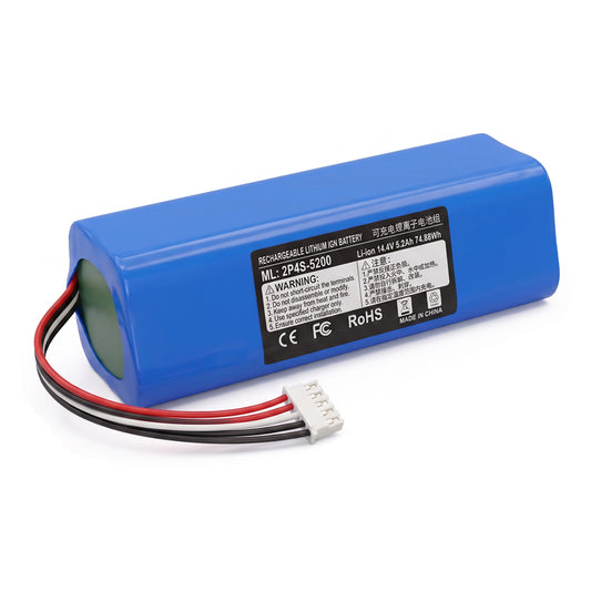 Coredy 14.4V 5200mAh Replacement Battery for Ecovacs Deebot N8 T8 T9 X1 OMNI T10 OZMO Series