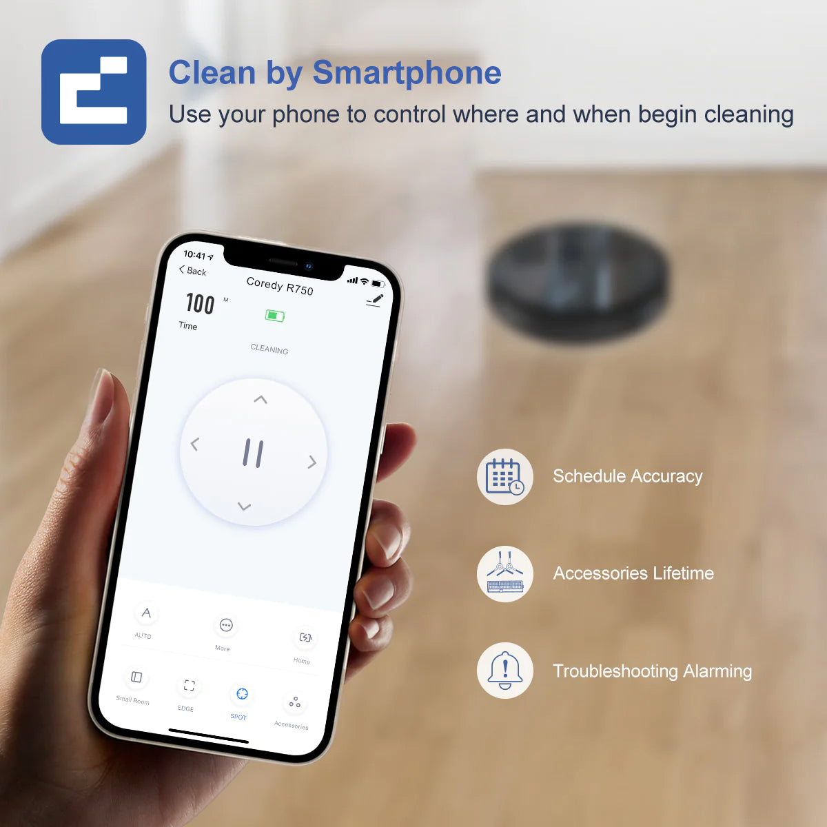 FATORY-STOCK Coredy R750 3-in-1 Robotic Sweep Vacuum Mop