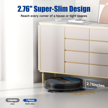 [Factory Overstock]-Coredy R550 Ultra Robot Vacuum Cleaner, 2200Pa Strong Suction