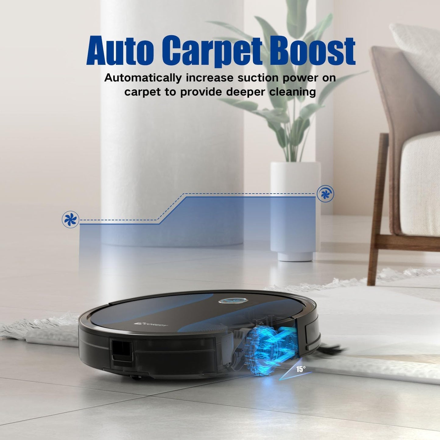 [Factory Overstock]-Coredy R550 Ultra Robot Vacuum Cleaner, 2200Pa Strong Suction