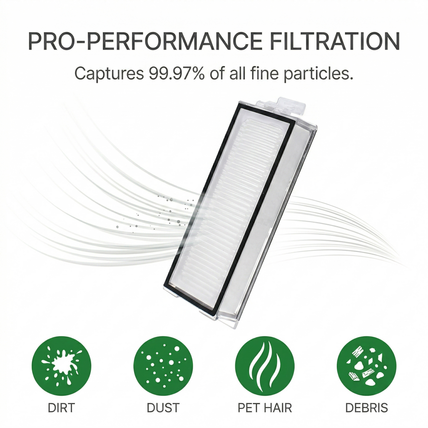 8-Pack Premium HEPA Filters Replacement for Roborock Q5 Pro, Q7 Max, Q8 Max Series