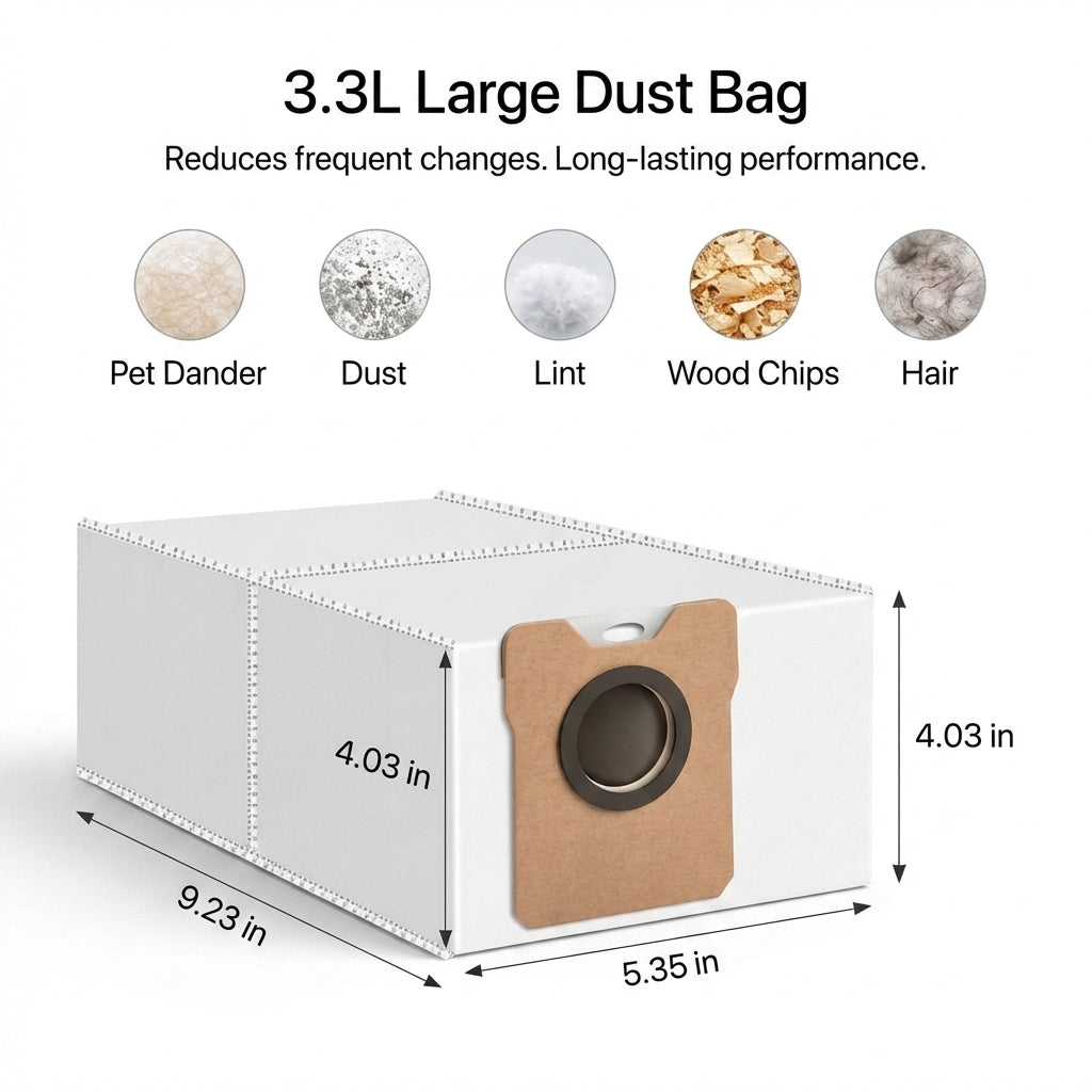 Premium 3.3L Replacement Dust Bags for eufy Robot Vacuum Omni C20 (10-Pack)