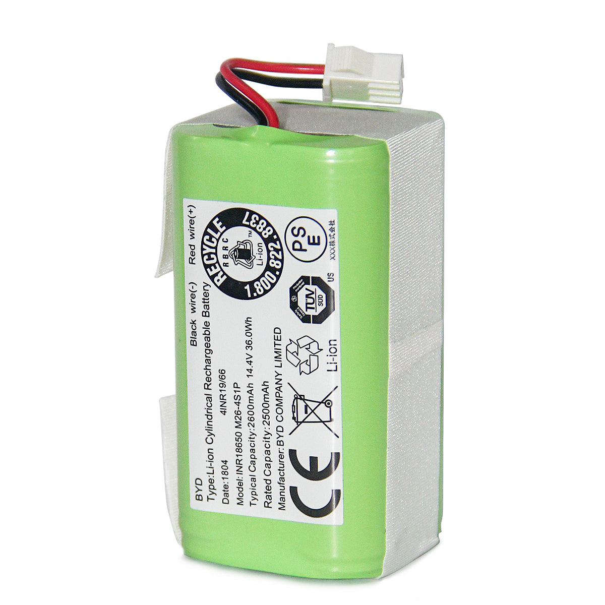 Official 2600mAh Li-ion Battery for Coredy Robot Vacuum | Fits R300, R500+, R580, R650 & R750 (1600Pa)